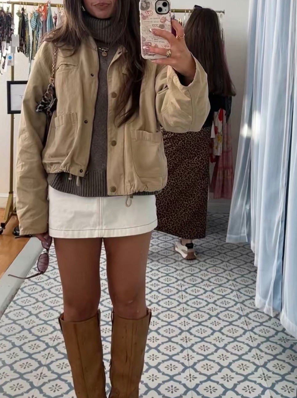 Different browns for the winter season! Cute brown sweater paired with white mini skirt ! Can’t beat this cute fit ;)

#LTKNYFW #LTKdayinmylife #LTKootd