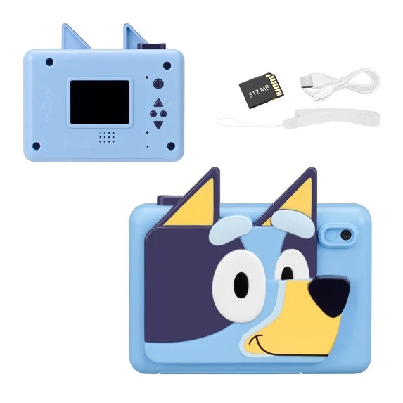 ekids Bluey Kids Camera with SD Card, Digital Camera for Kids with Built-in Digital Stickers | Walmart (US)
