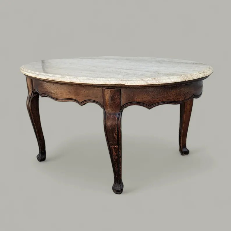 Elegant Faux Marble/travertine Coffee Table Durable, Stylish Centerpiece for Living Room Decor, A... | Etsy (US)