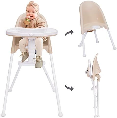 High Chair Folding,One Click fold,Save Space, Detachable Double Tray, Infant Chair, Car Traveling, 3 | Amazon (US)
