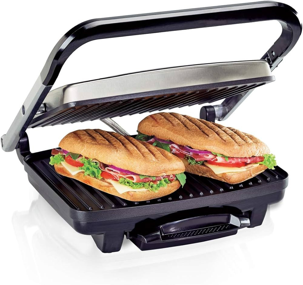 Hamilton Beach Panini Press, Sandwich Maker & Electric Indoor Grill, Upright Storage, Nonstick Ea... | Amazon (US)