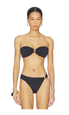 Away That Day Formentera Bikini Top in Black from Revolve.com | Revolve Clothing (Global)