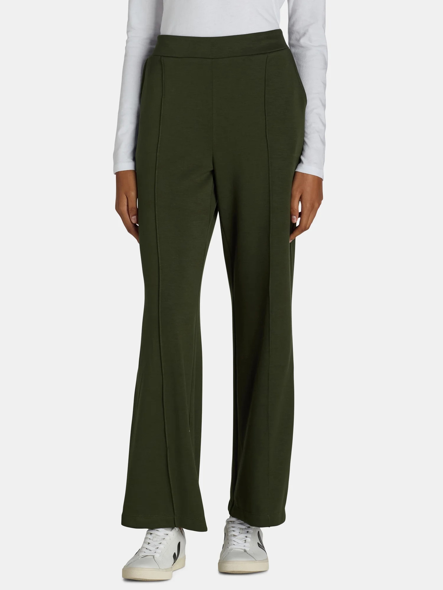 Scoop Women's and Women's Plus Ultimate ScubaKnit Trouser Pants, Sizes XS-4X | Walmart (US)