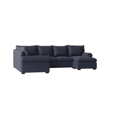 Coyne 127'' Left Hand Facing Large Sectional Birch Lane™ Body Fabric: Laney Navy, Sectional Orientat | Wayfair North America