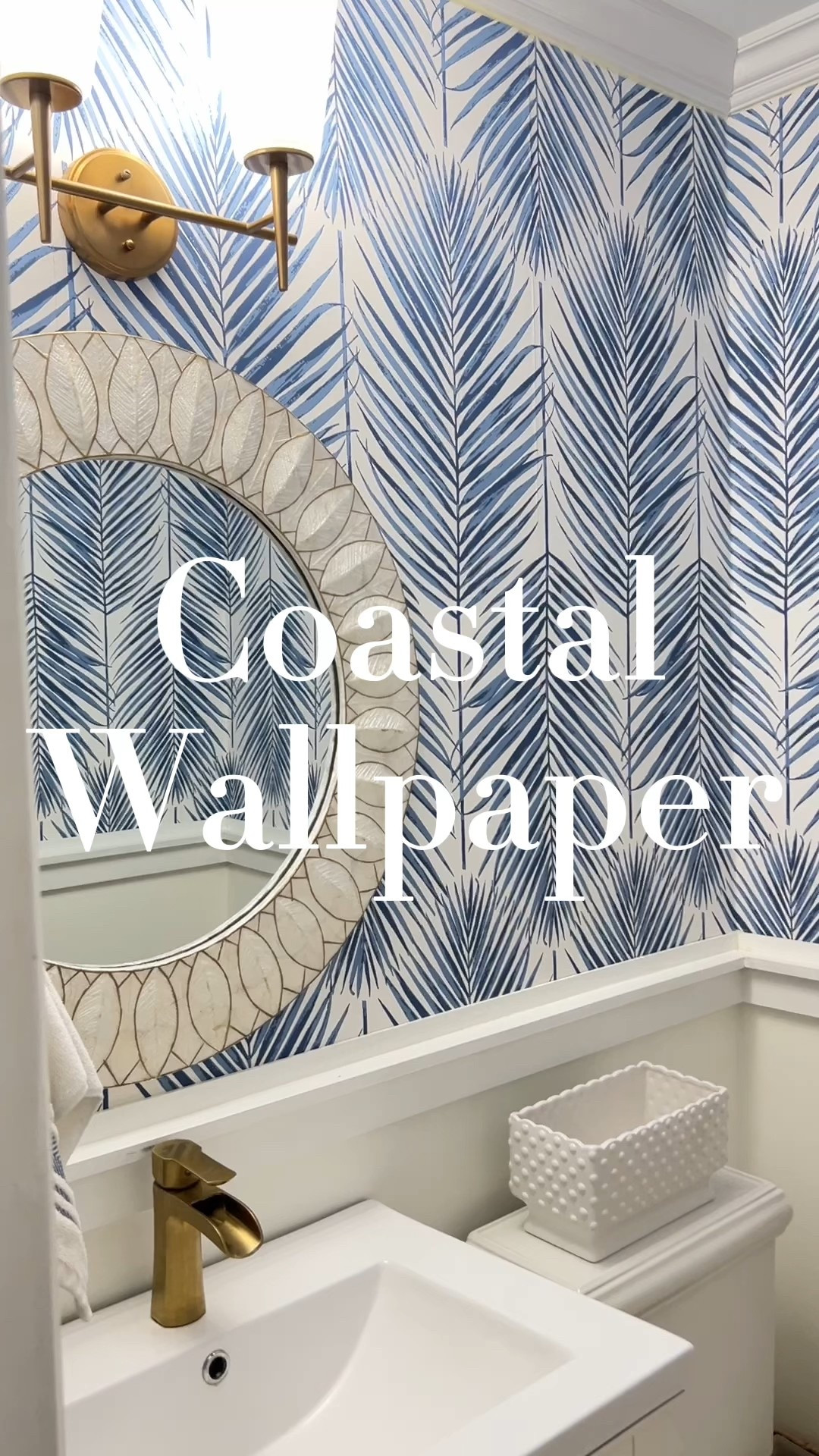 Found a cute blue palm wallpaper perfect for a coastal-themed bathroom! It would be a great way to update your space.
Wall decor, bathroom inspo, modern home, blue and white

#LTKFindsUnder50 #LTKHome #LTKSeasonal