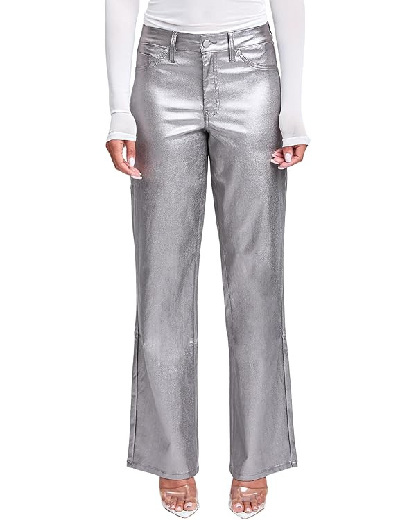 YMI Royalty for Me Women's Hyperstretch Straight Leg Metallic Pant, P1987me | Amazon (US)