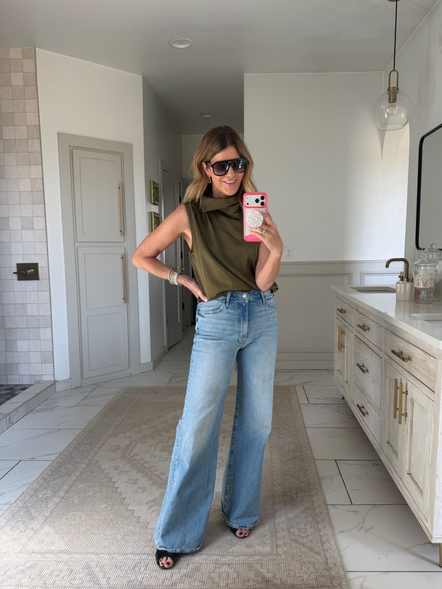 What I wore to dinner:
Zara top size medium
Jeans size 27
Shoes tts

#LTKOver40 #LTKootd