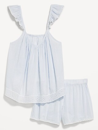 Flutter-Trim Pajama Short Set | Old Navy (US)