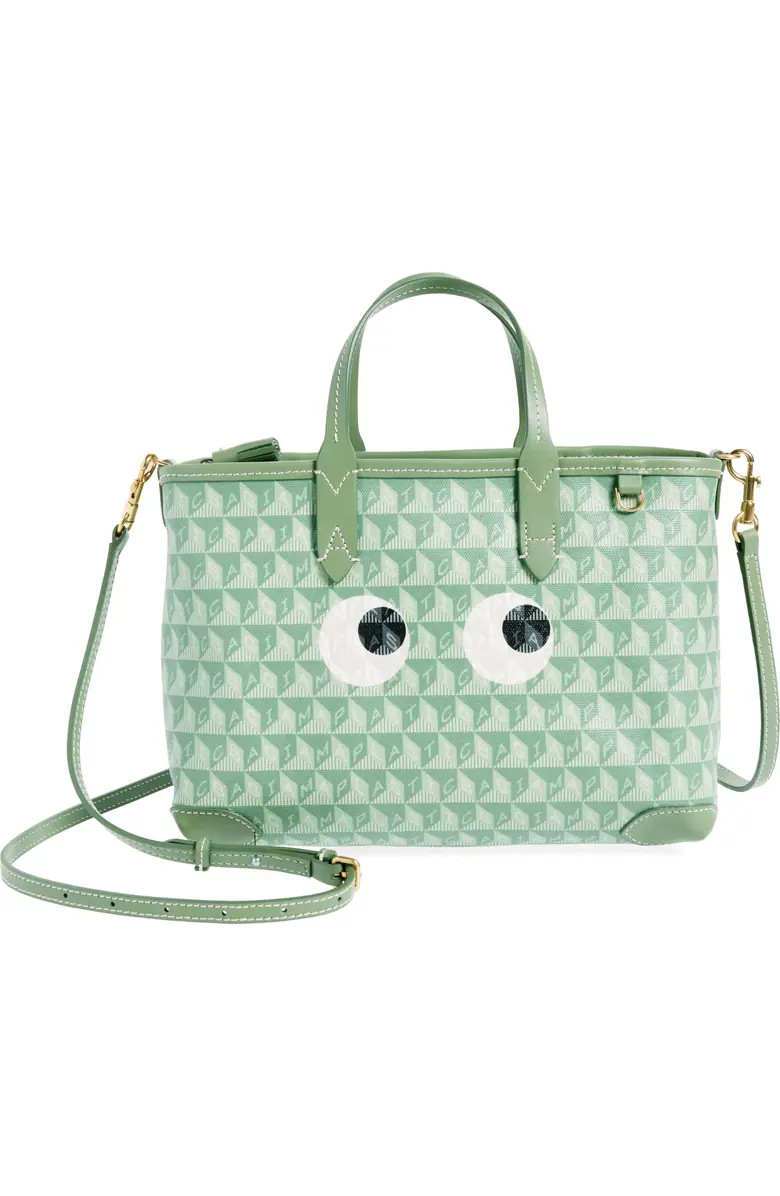 Extra Small I Am a Plastic Bag Eyes Recycled Coated Canvas Tote | Nordstrom