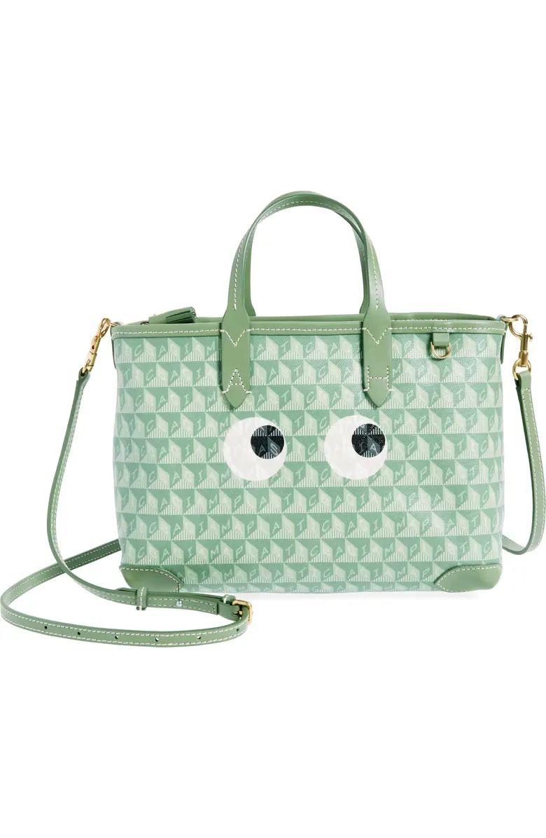 Extra Small I Am a Plastic Bag Eyes Recycled Coated Canvas Tote | Nordstrom