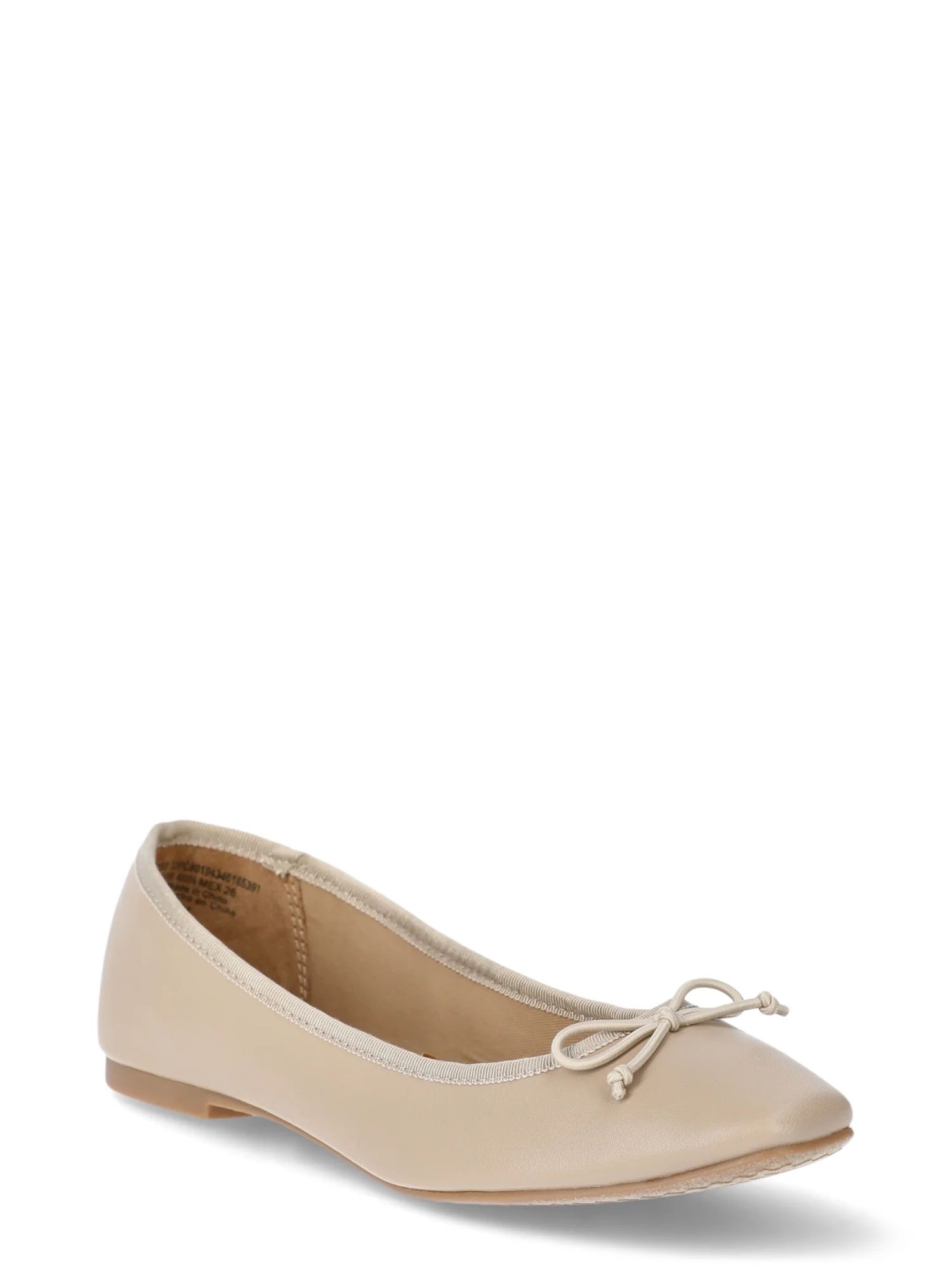 Time and Tru Women's String Bow Ballet Flats, Sizes 6-11 - Walmart.com | Walmart (US)