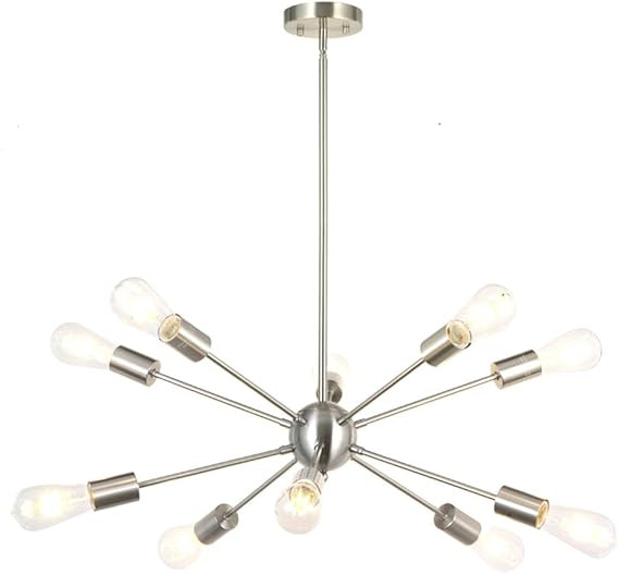BONLICHT Sputnik Chandelier Lighting 10 Light Chandelier Modern Starburst Chandelier Mid Century ... | Amazon (US)