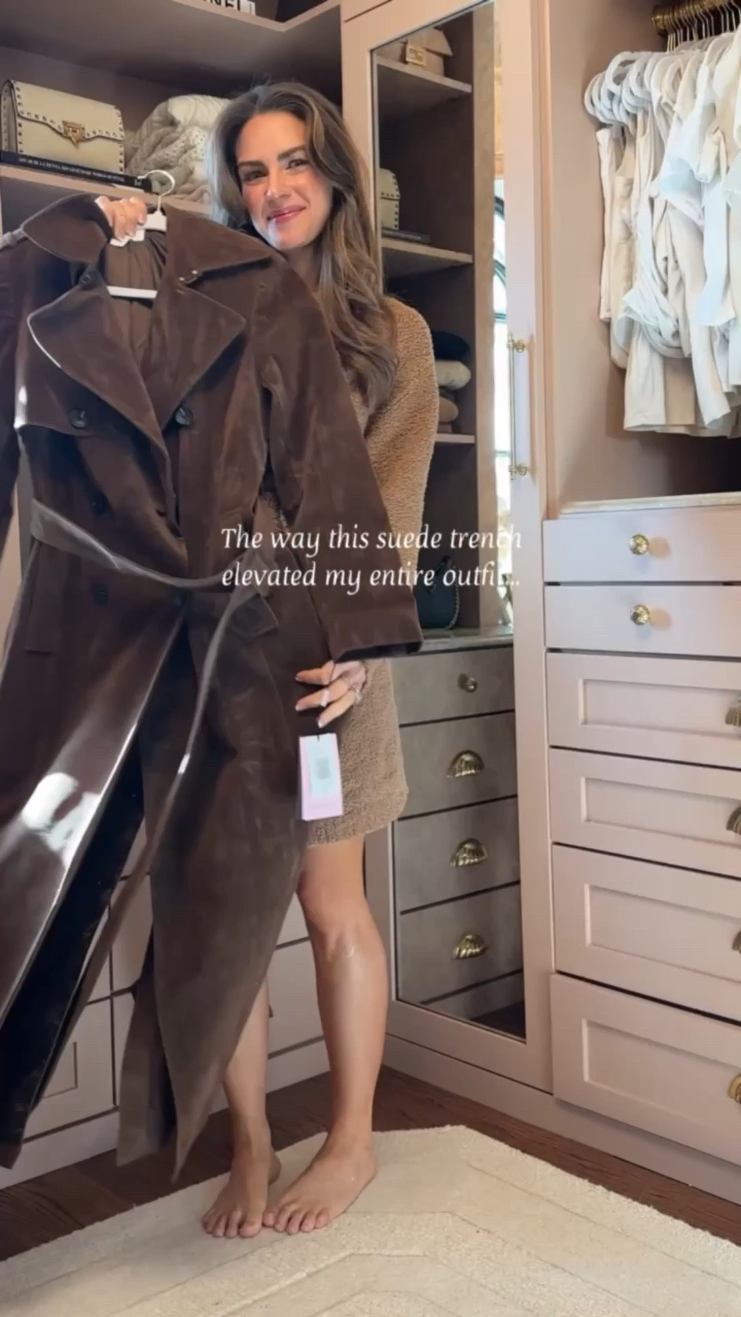 GDWM ✨ got this gorgeous new brown suede coat I've been so excited to style

#LTKHoliday #LTKGiftGuide #LTKootd