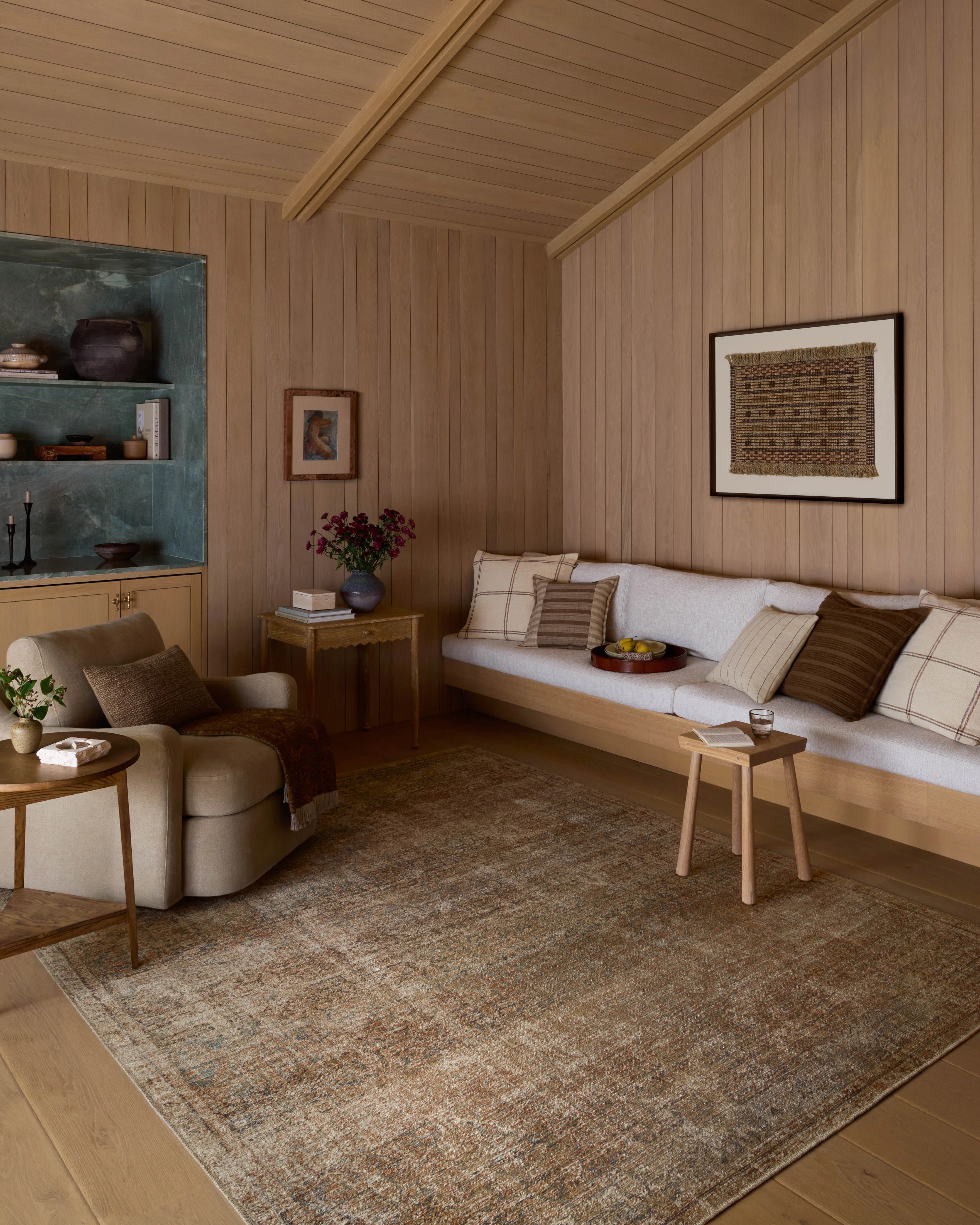 Amber Lewis x Loloi Cambria Ocean / Brick Area Rug | Wayfair North America