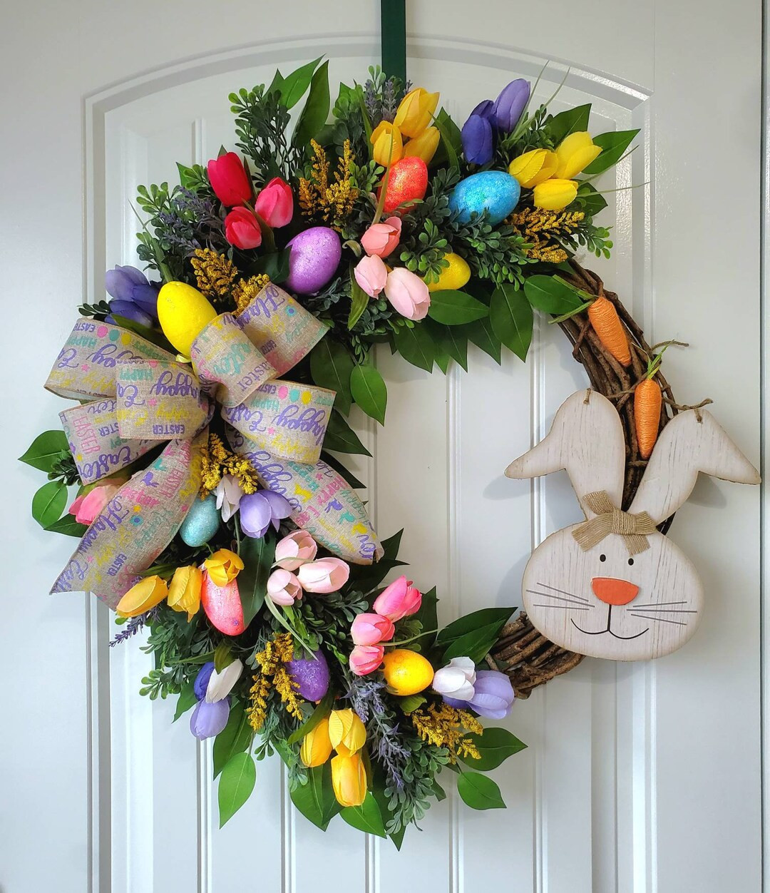 Easter Wreath, Bunny Wreath, Eggs Wreath, Carrot Wreath, Bunny Spring Wreath | Etsy (US)