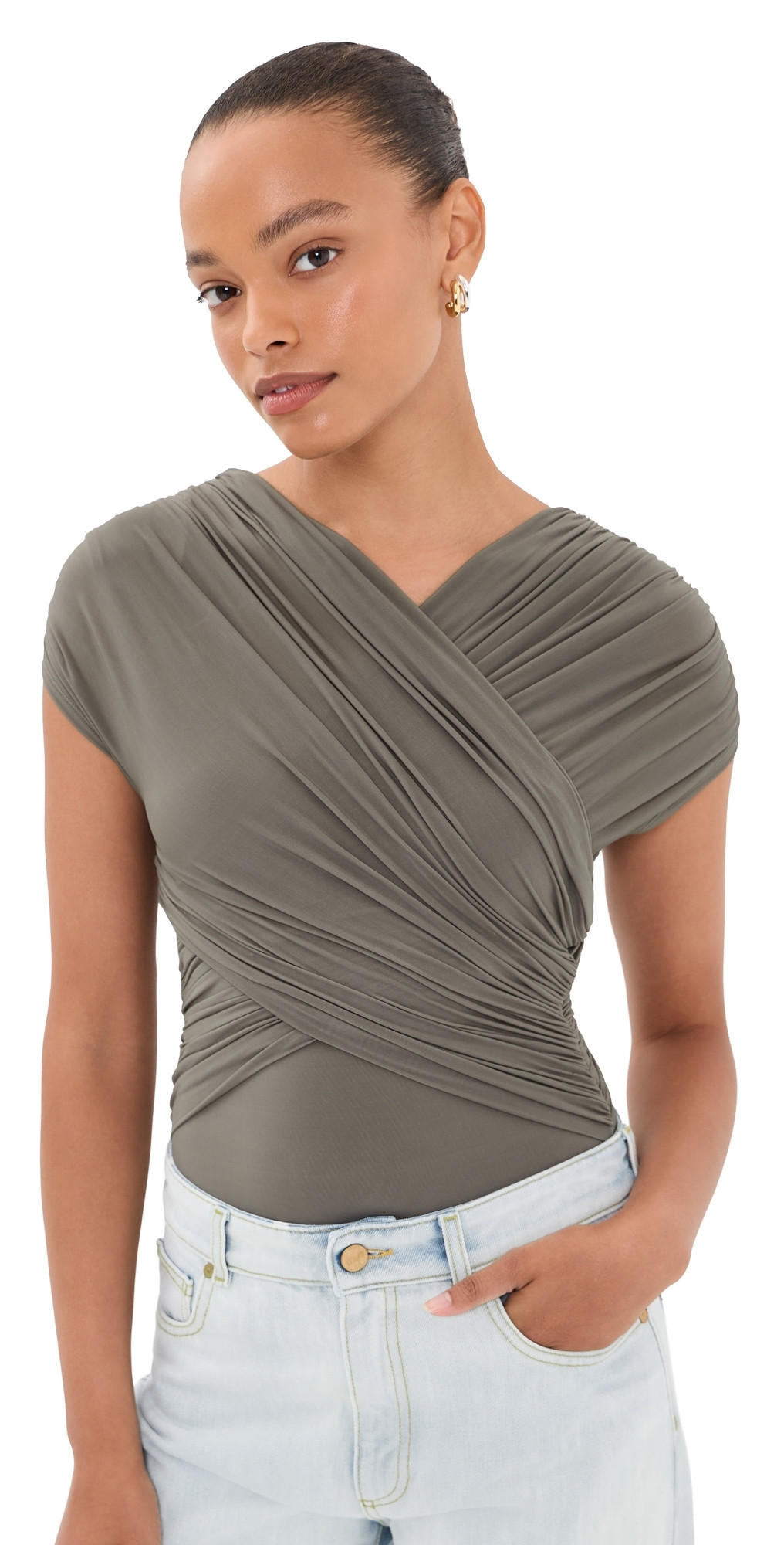 TOVE Sidney Bodysuit Khaki 42 | Shopbop