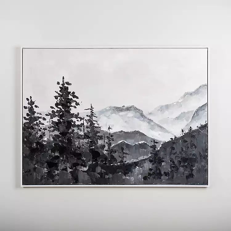 Handpainted Mountain Scene Framed Art | Kirkland's Home