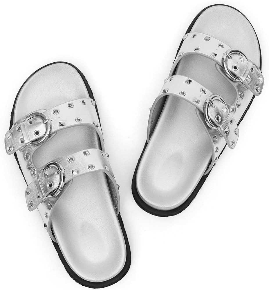 OPIRRTOY Comfortable Slide Sandals for Women Footbed Flat Sandals Casual Dressy Shoes | Amazon (CA)