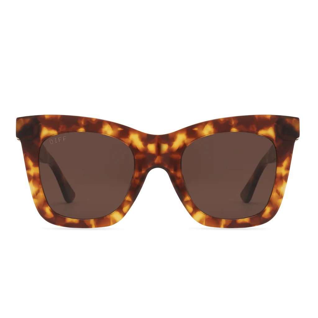 COLOR: amber tortoise   brown sunglasses | DIFF Eyewear