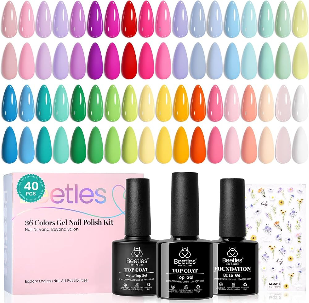 Beetles Pastel Gel Polish Set, Petal Symphony Collection,36 Colors | Amazon (US)