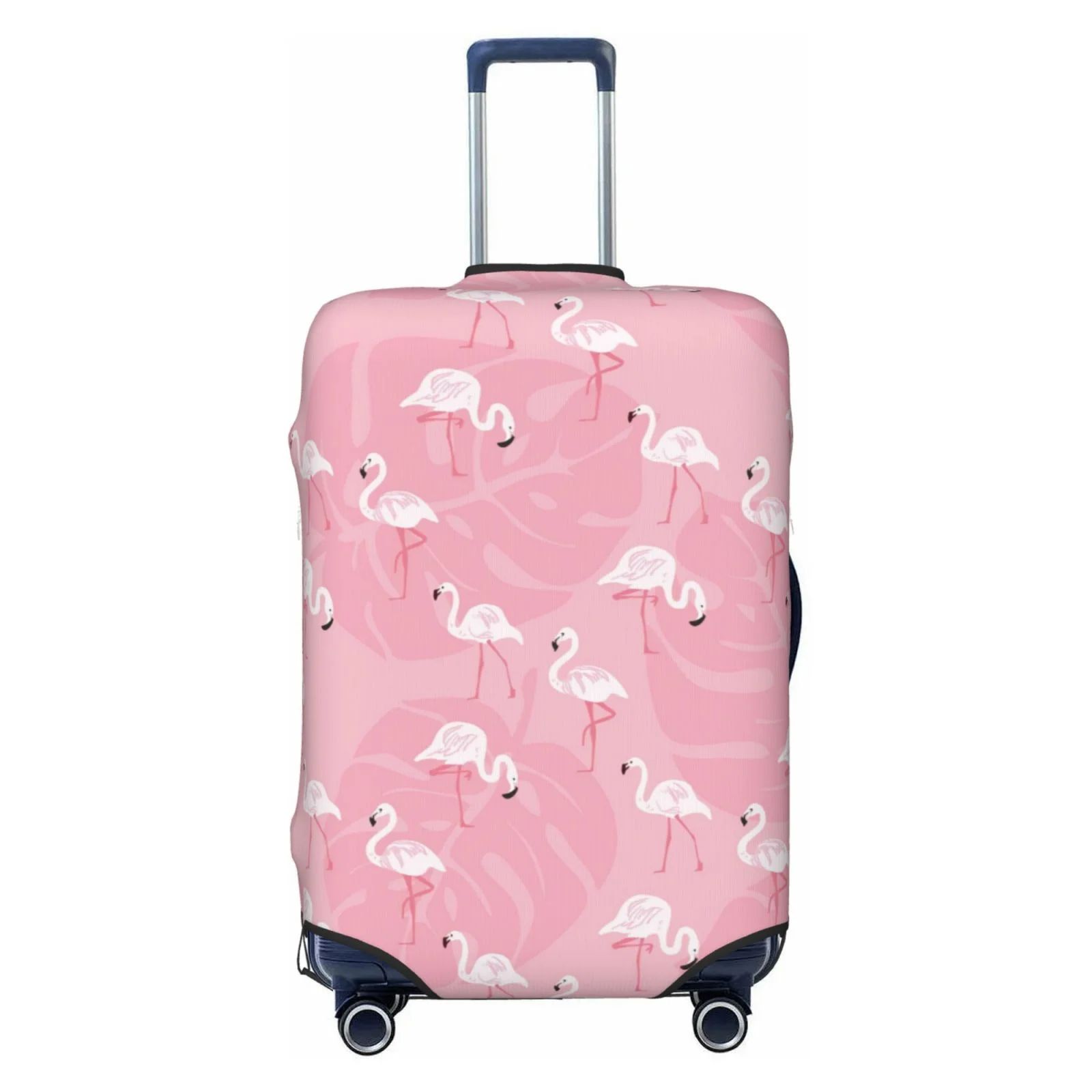 Junzan Pink Flamingos And Flowers Print Washable Luggage Cover - Fashion Suitcase Protector Fits ... | Walmart (US)