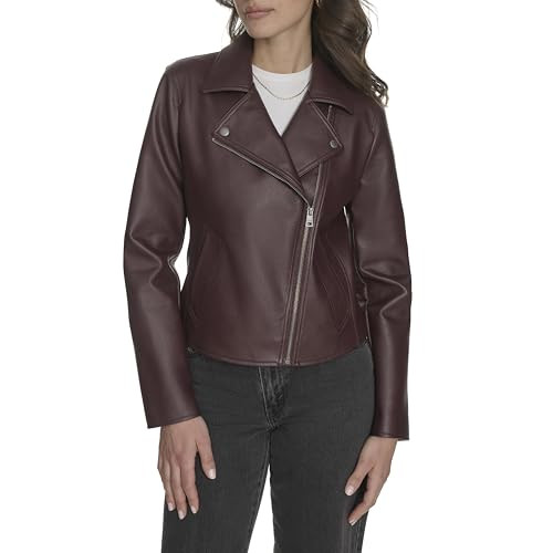 Levi's Women's Moto Jacket with Welt Pockets, Oxblood, Medium | Amazon (US)