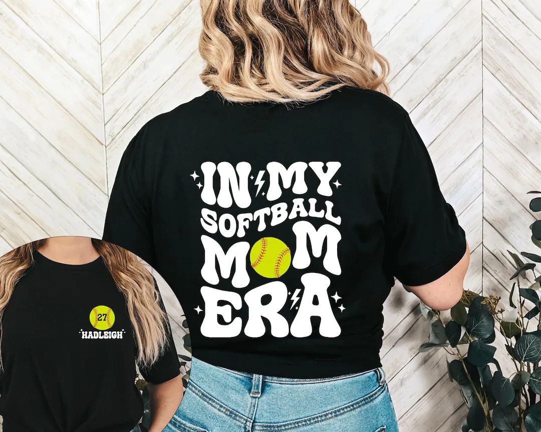Custom Softball Mom Shirt, in My Softball Mom Era Shirt, Game Day Shirt, Sport Mom Shirt, Softbal... | Etsy (US)