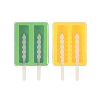 2 Cavities Silicone Ice Pop Mold with Lid, Ice Cream Bar Mold Popsicle Maker Popsicle Mold DIY Ice C | Walmart (US)
