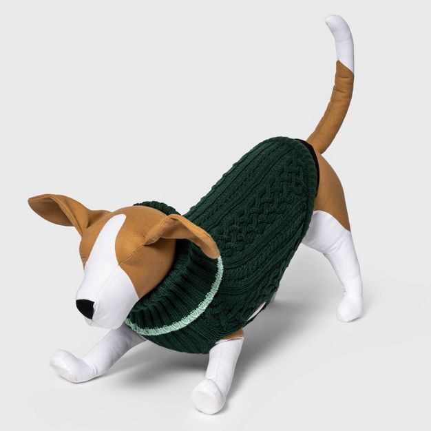 Tipped Cable Knit Turtleneck Dog Sweater - Boots & Barkley™ | Target