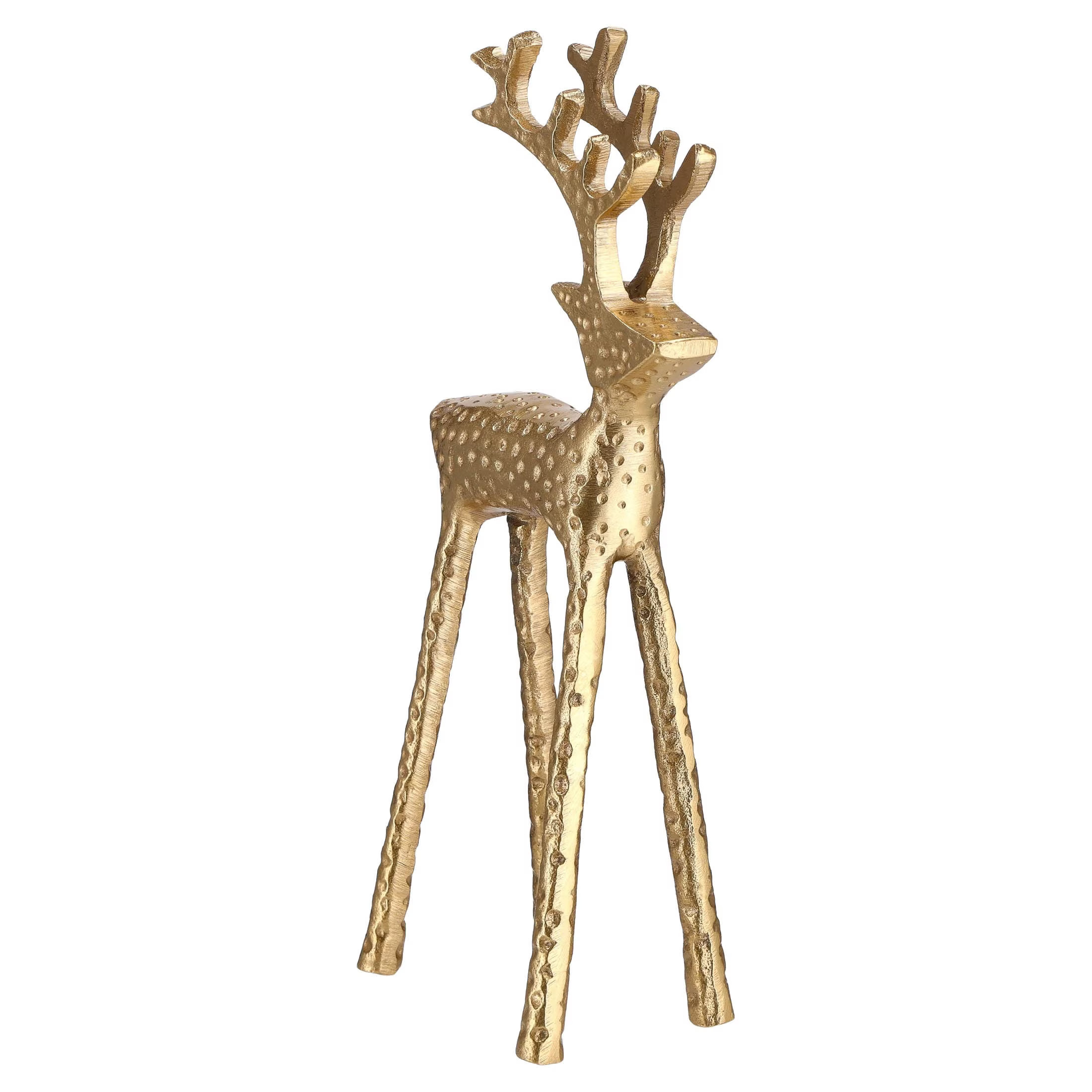Metal Reindeer Christmas Decoration, Gold, 13", by Holiday Time | Walmart (US)