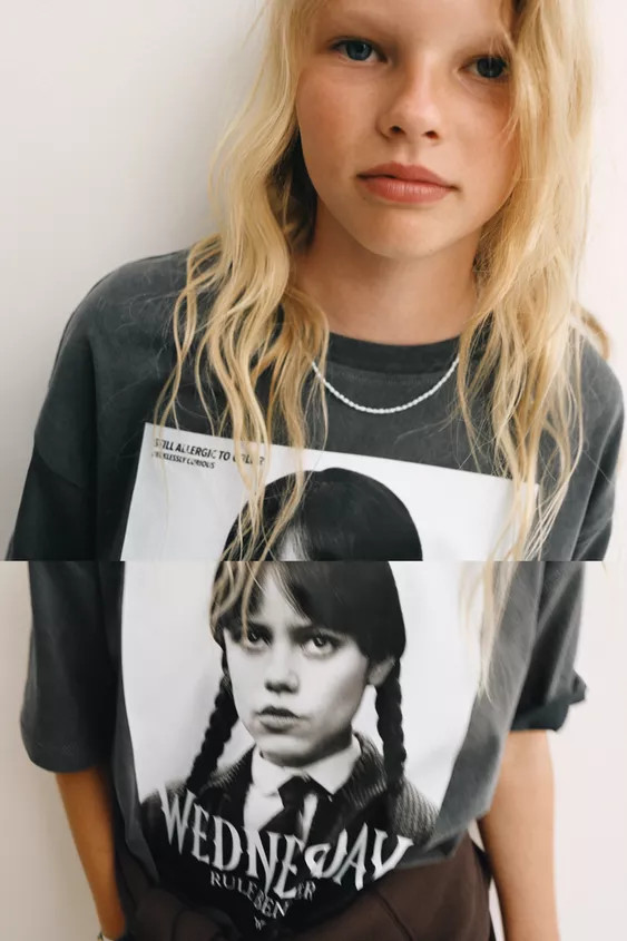 WEDNESDAY © FADED-EFFECT T-SHIRT | Zara UK