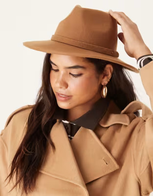 Mango 100% wool stetson hat in tan | ASOS (Global)