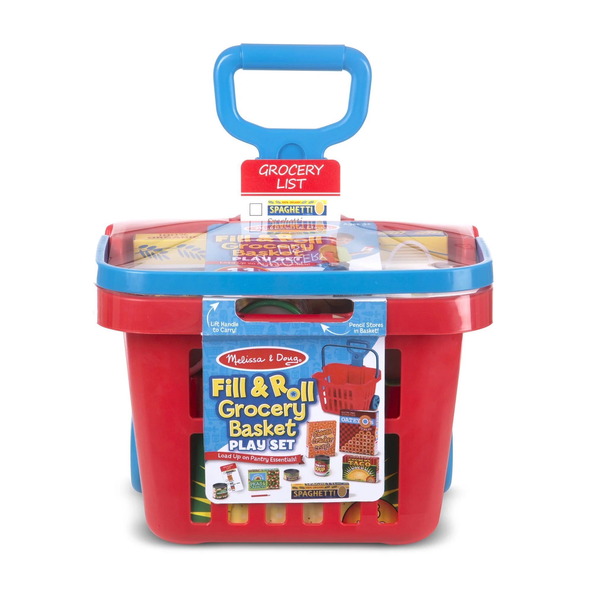 Melissa & Doug Fill and Roll Grocery Basket Play Set With Play Food Boxes and Cans (11 pcs) - Wal... | Walmart (US)