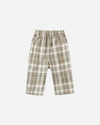 Palmer Pant Olive Dobby Plaid - 2-3Y | Rylee + Cru