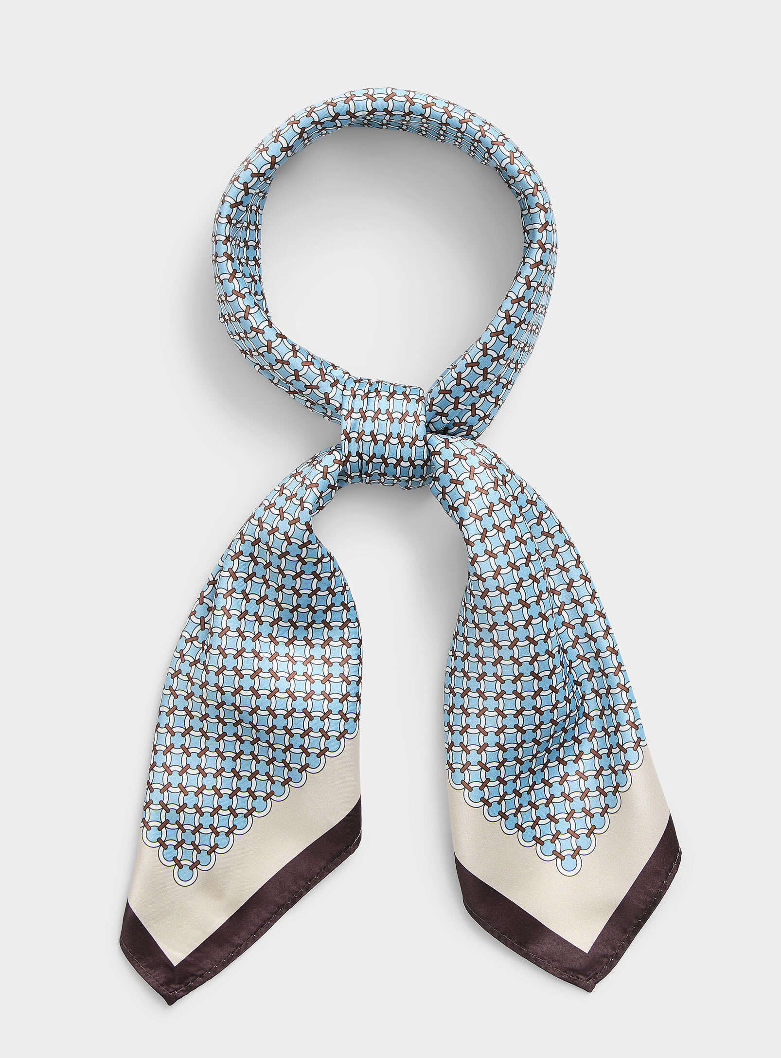 Le 31 - Geo circle tie scarf (Men, Blue, ONE SIZE) | Simons