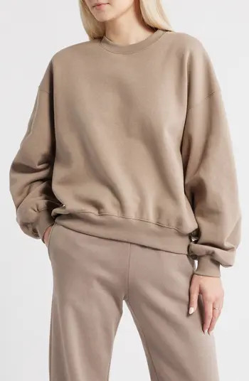 Relaxed Cotton Blend Sweatshirt | Nordstrom