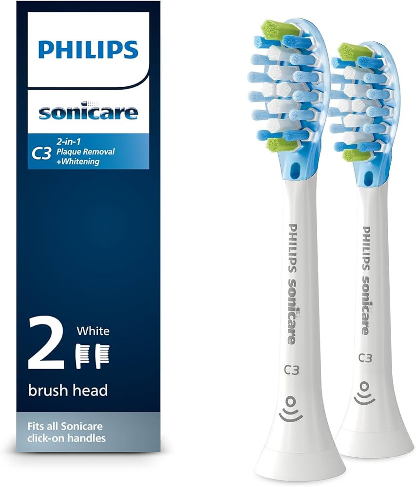 Philips Sonicare C3 2-in-1 Plaque Removal+Whitening Brush Heads, Genuine Replacement Toothbrush H... | Amazon (US)