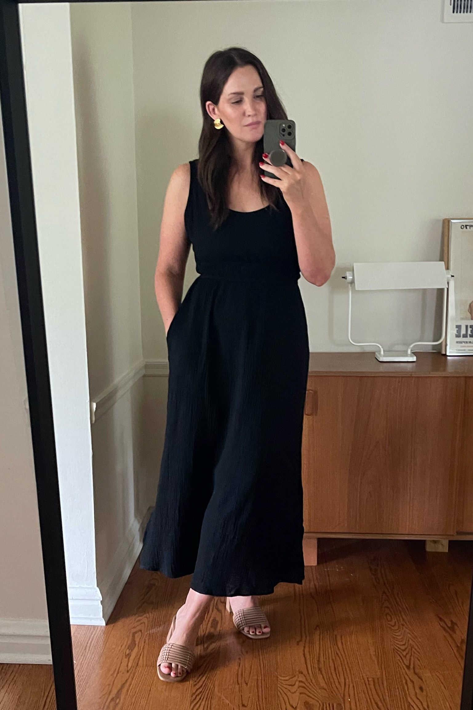 Nude slides from @saintg | Dress is Descendant 🤍

#LTKShoeCrush #LTKSeasonal