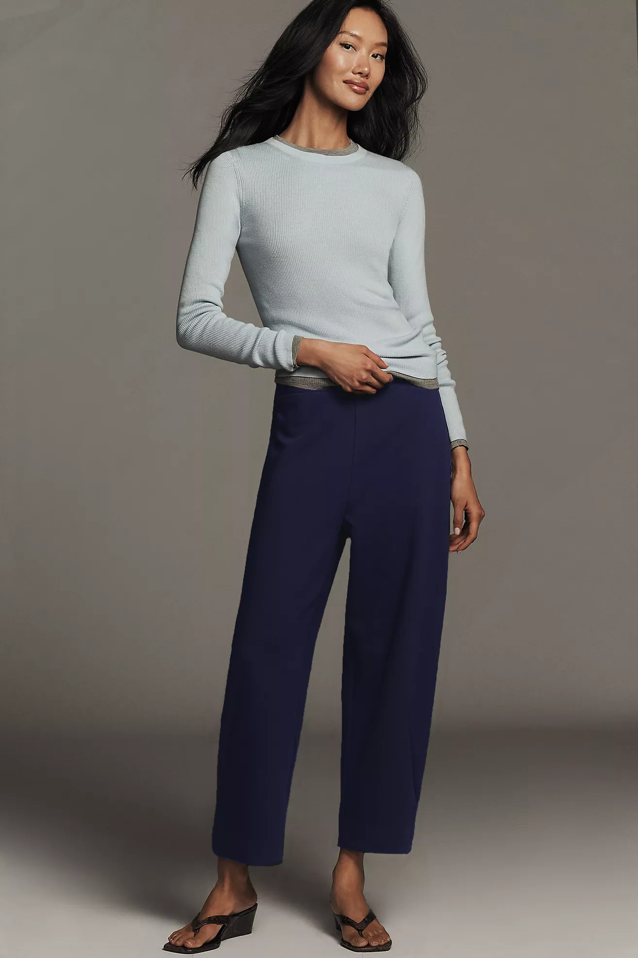 Maeve Crop Curved Trousers | Anthropologie (US)