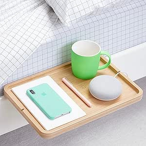 BedShelfie Wood Bedside Shelf for Bed & Bunk Bed Shelf Tray Table Caddy Top Bunk Organizer As See... | Amazon (US)