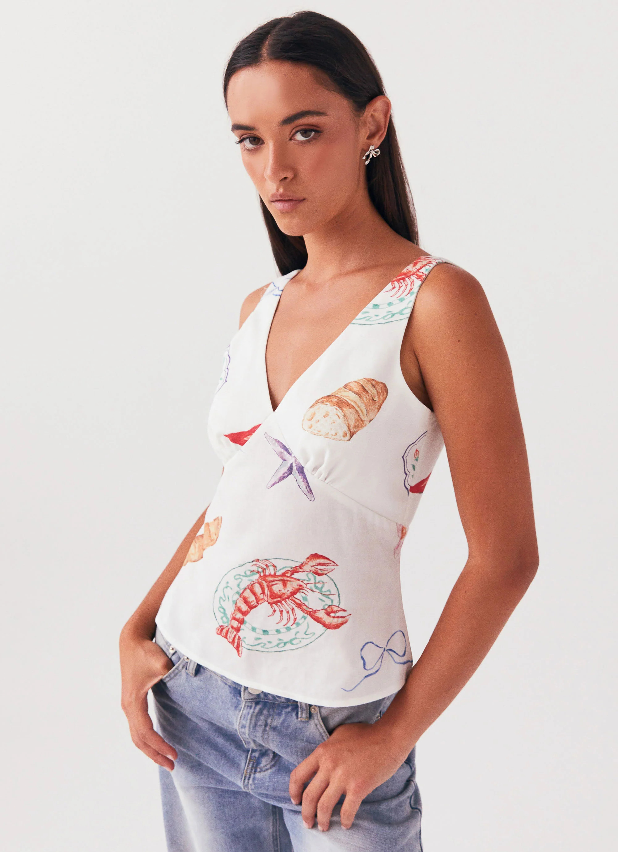 Nori Linen Top - Banchetto | Peppermayo (Global)