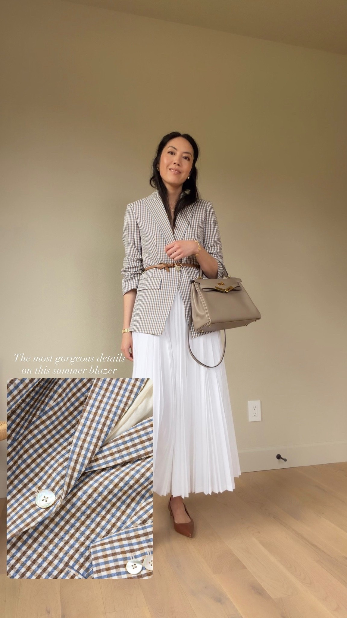 The gingham blazer is lightweight for the season and has a feminine, fitted look. Love it belted!

#classicstyle
#workoutfit
#summerworkwear
#officeoutfit

#LTKootd #LTKgrwm #LTKSeasonal