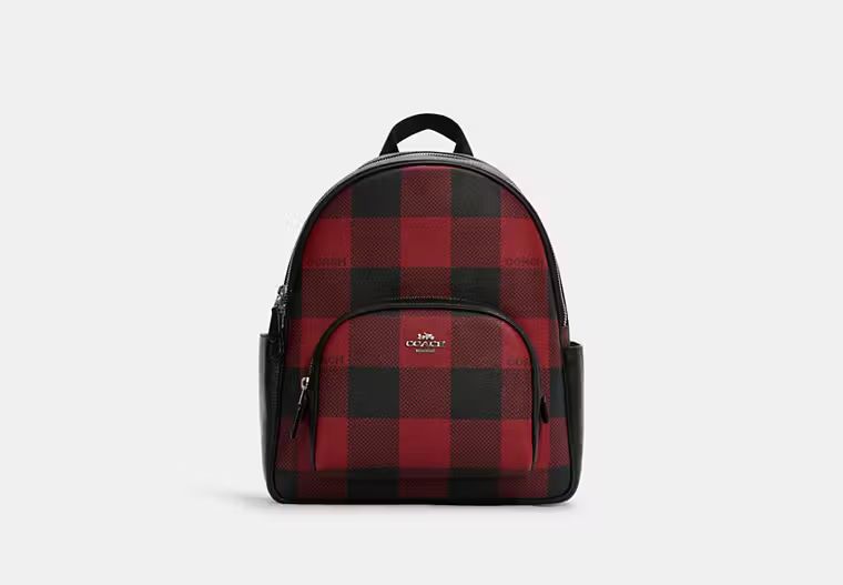 Court Backpack With Buffalo Plaid Print | Coach Outlet