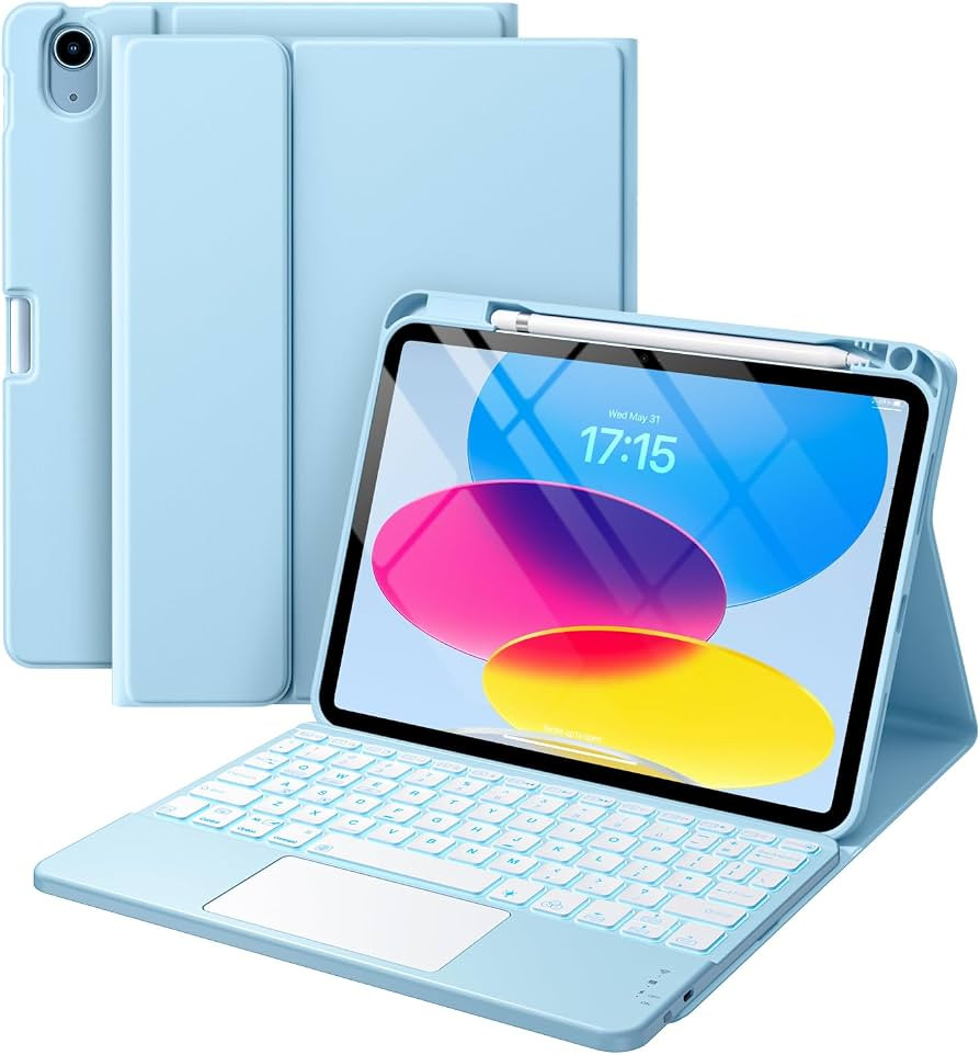 Harvopu for iPad A16 11th/10th Generation Case with Keyboard, Folio Cover | Amazon (US)