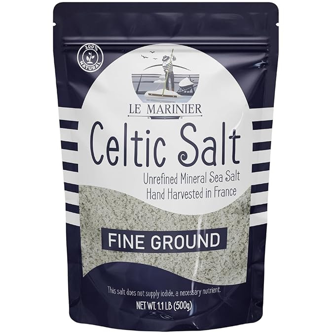 Le Marinier French Sea Salt Fine Ground, 1.1lb - 18oz. Mineral Rich. 100% Natural and Unrefined. ... | Amazon (US)