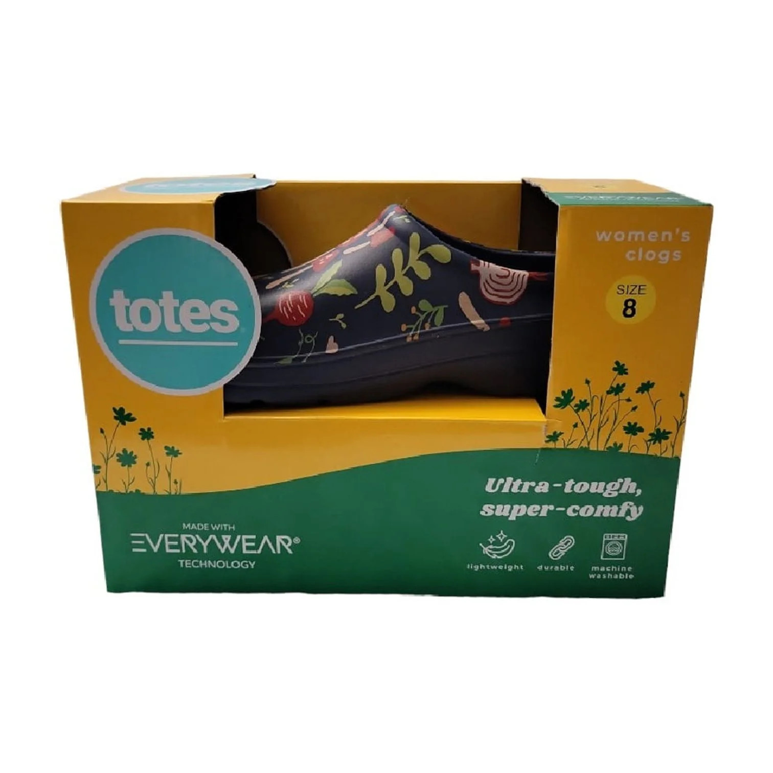 totes Women's Ultra Tough Super Comfy Lightweight Durable Gardening Clog (Veggies, 8) | Walmart (US)