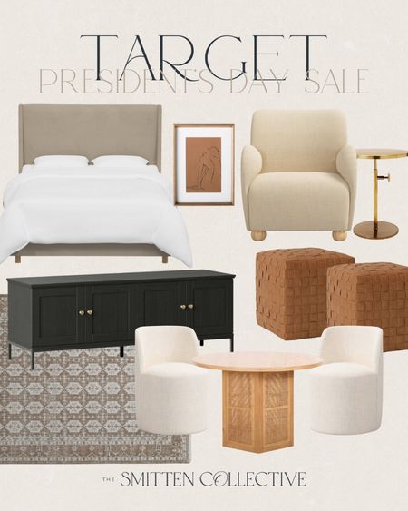 Target home on sale!

Studio McGee, Threshold, velvet bed, living room, dining room, leather ottomans, rug, tv stand
