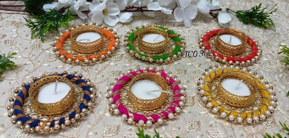 100 Pcs Multi Color Tea Light Holders, Diwali Diyas, Diwali Gift, Home Decor, Diwali Decor, Candl... | Etsy (US)