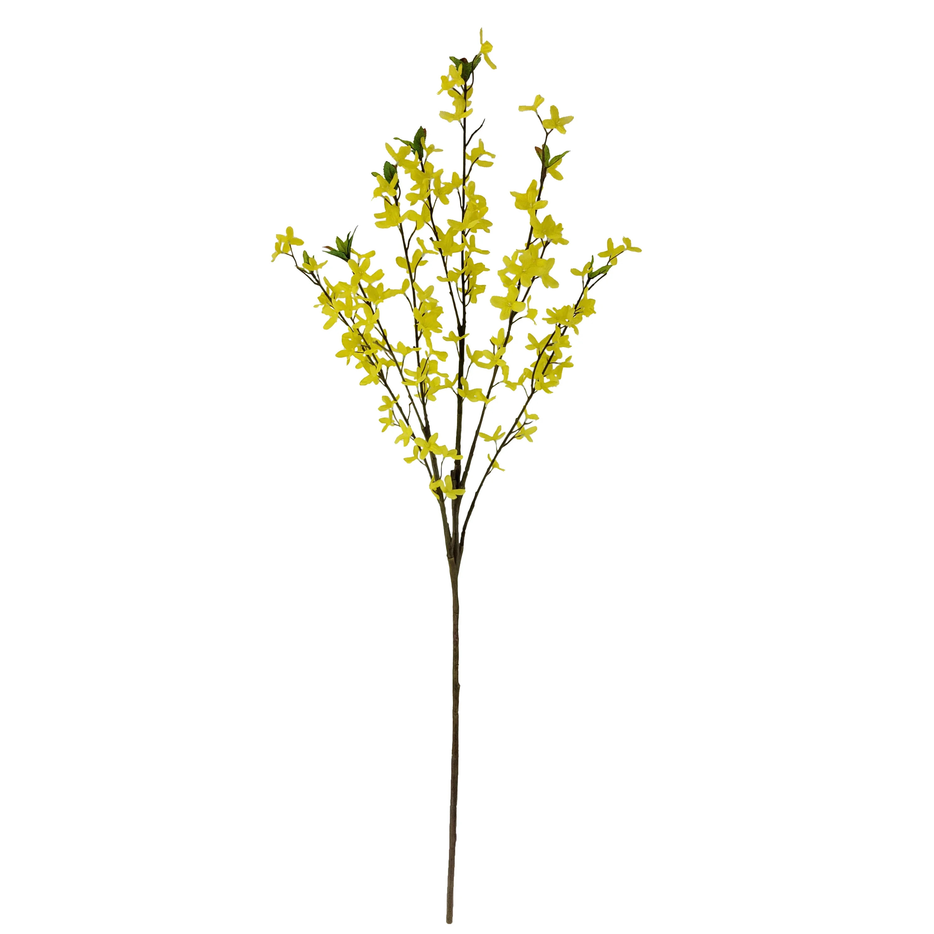 Mainstays Indoor Artificial Flower, Forsythia Stem, Yellow Color, Assembled Height 50". | Walmart (US)