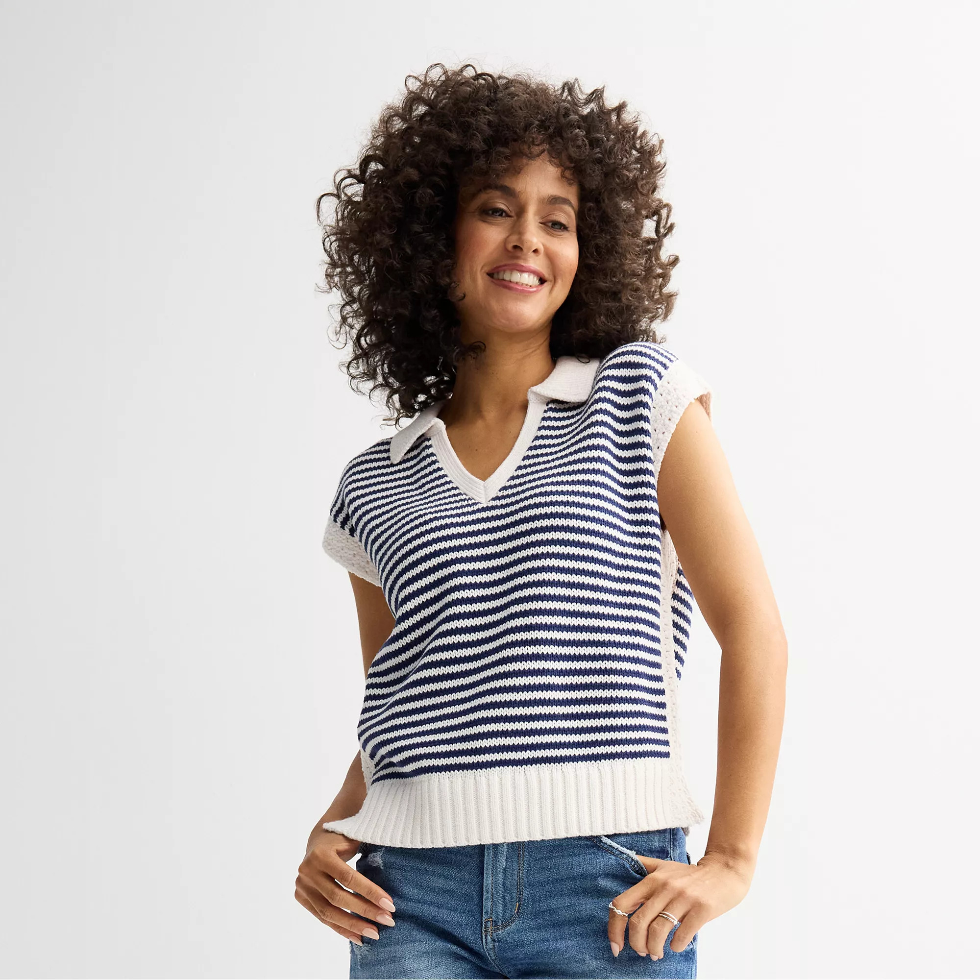 Women's Sonoma Goods For Life® Collared Sweater Vest | Kohl's